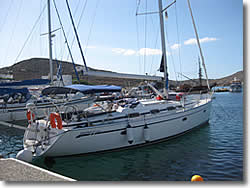 The mooring dock of Ios port