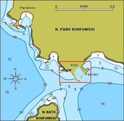 Sailing approaches at Koufonissia islands -  Minor Cyclades