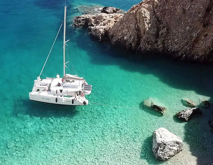 Paros catamaran private one day Sailing boat trips