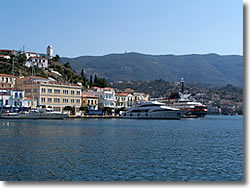 Poros island in Saronic golf