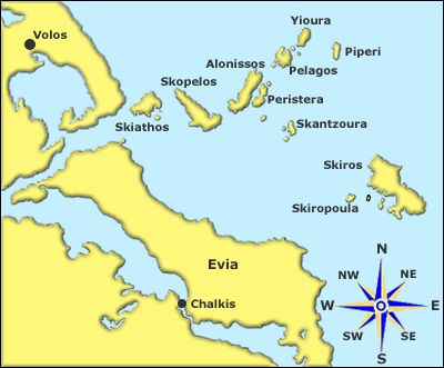 The Sporades itineraries - Sailing information and suggestions on the Sporades islands Sailing routes
