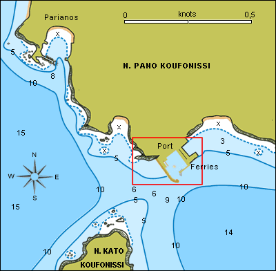 Sailing aproaches at Koufonissia islands