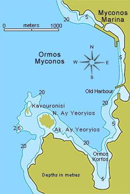 Approaches in Myconos island in the Cyclades