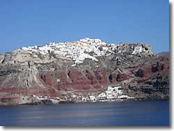 sailing Caldera under Fira in Santorini